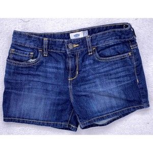 Old Navy Shorts Girls Size 14 Mid Rise Cotton Denim Cut Off Blue Jean